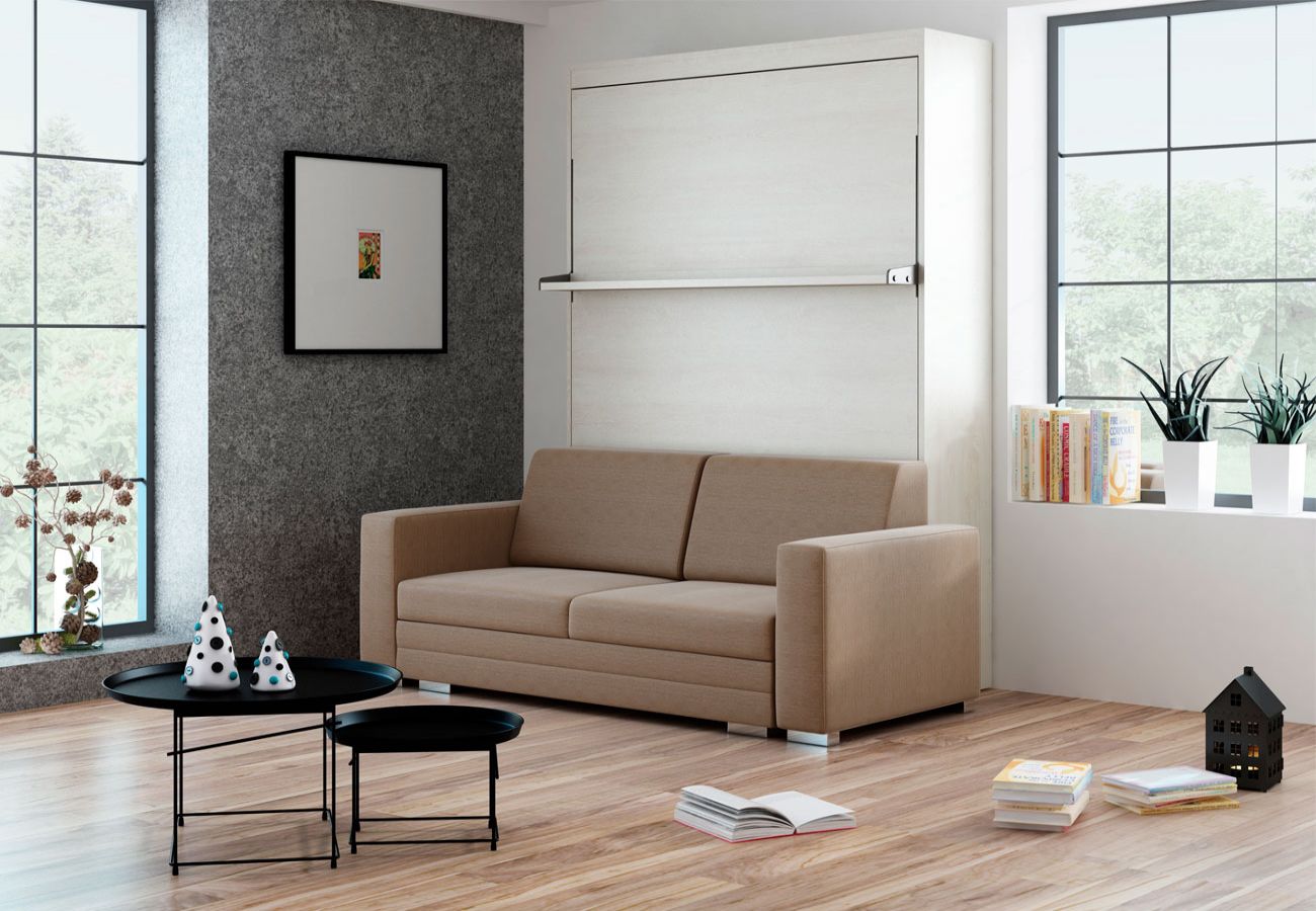 Schrankbett Wandbett mit Sofa Leggio Linea Tondo STD Premium