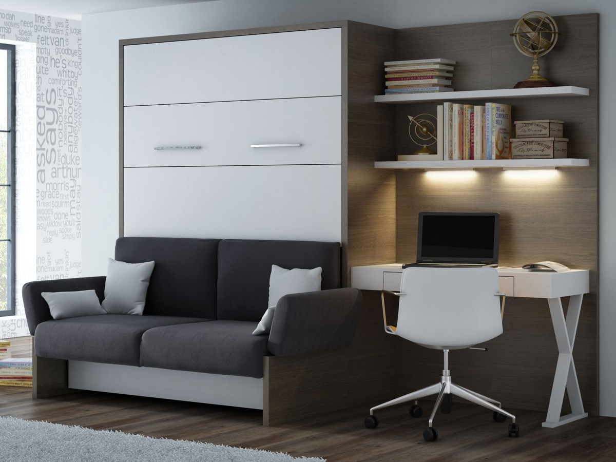 Schrankbett Wandbett mit Sofa WBS 1 Soft Office Premium PM & PG